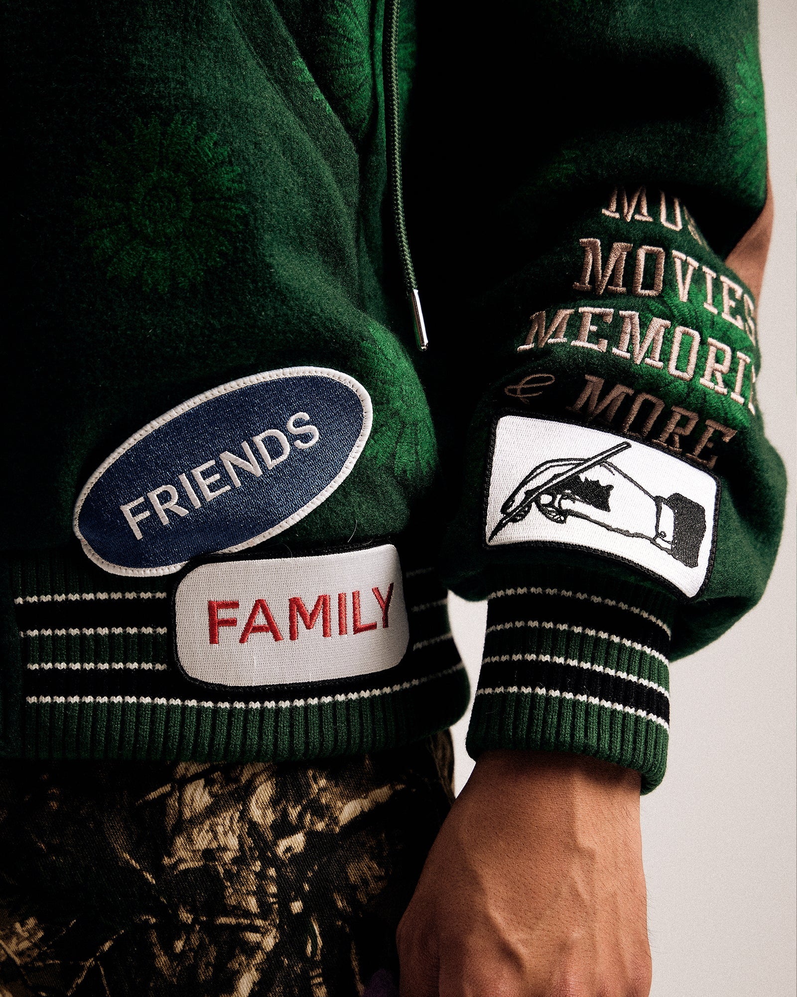 "Orwell" Letterman Jacket (Green)