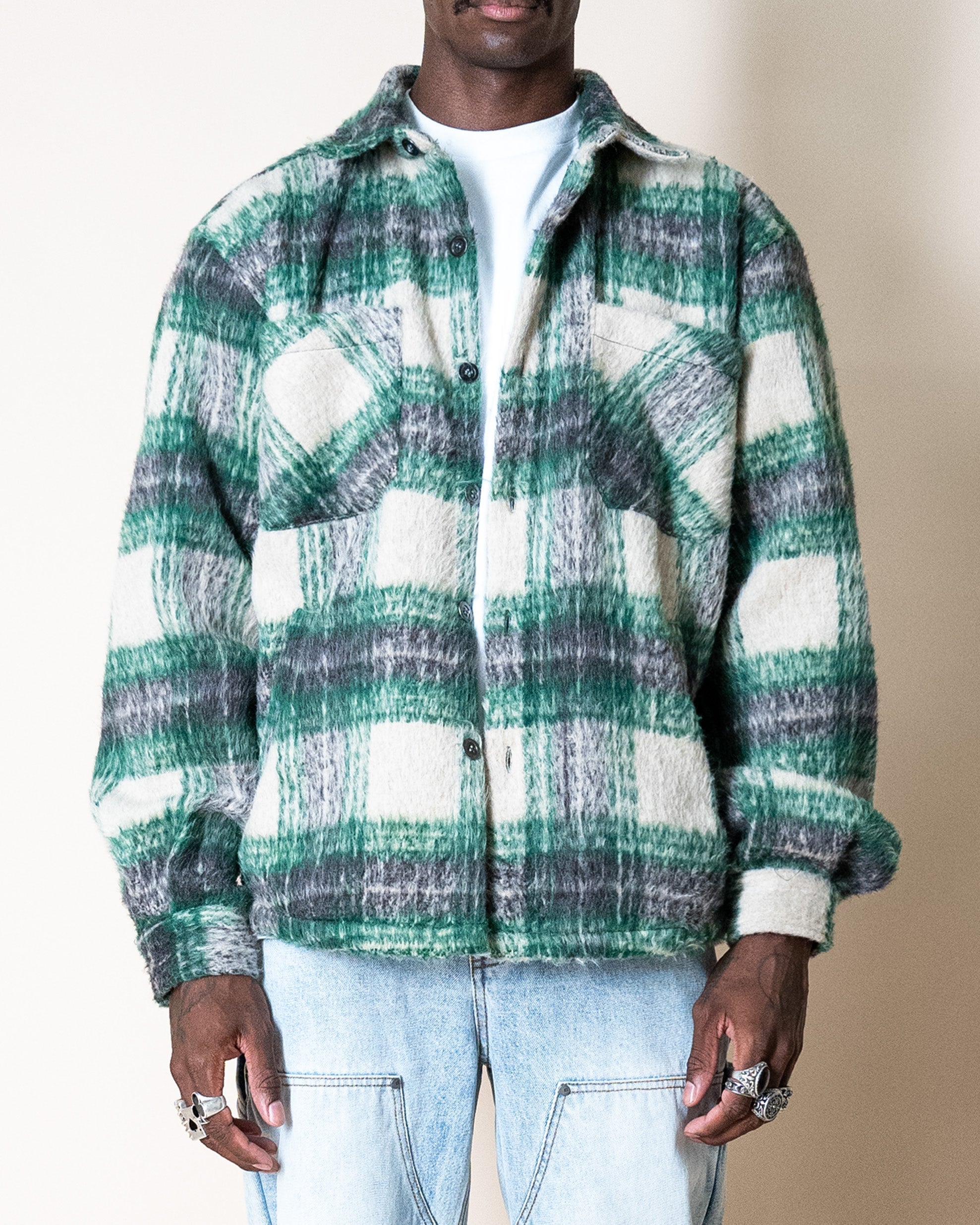 EPTM Side Slit Flannel - Green