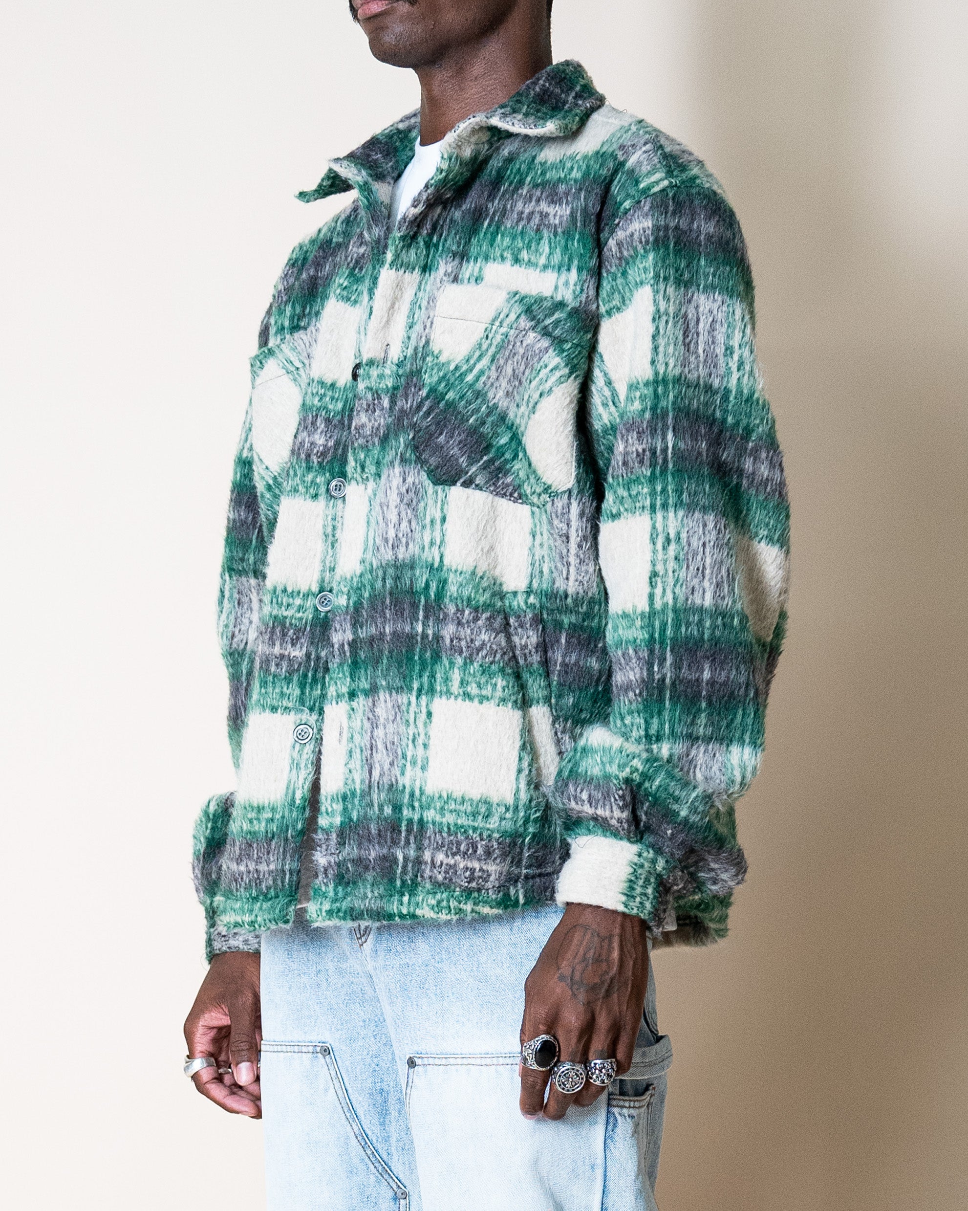 EPTM Side Slit Flannel - Green