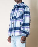 EPTM Side Slit Flannel - Purple/White