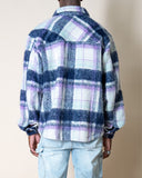 EPTM Side Slit Flannel - Purple/White