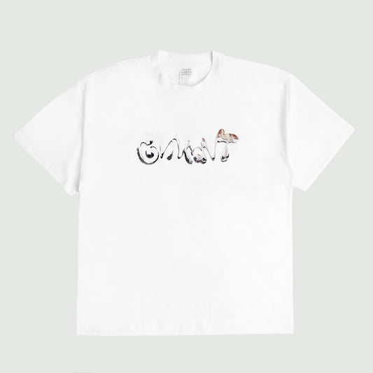 Silver Chrome Tee - White