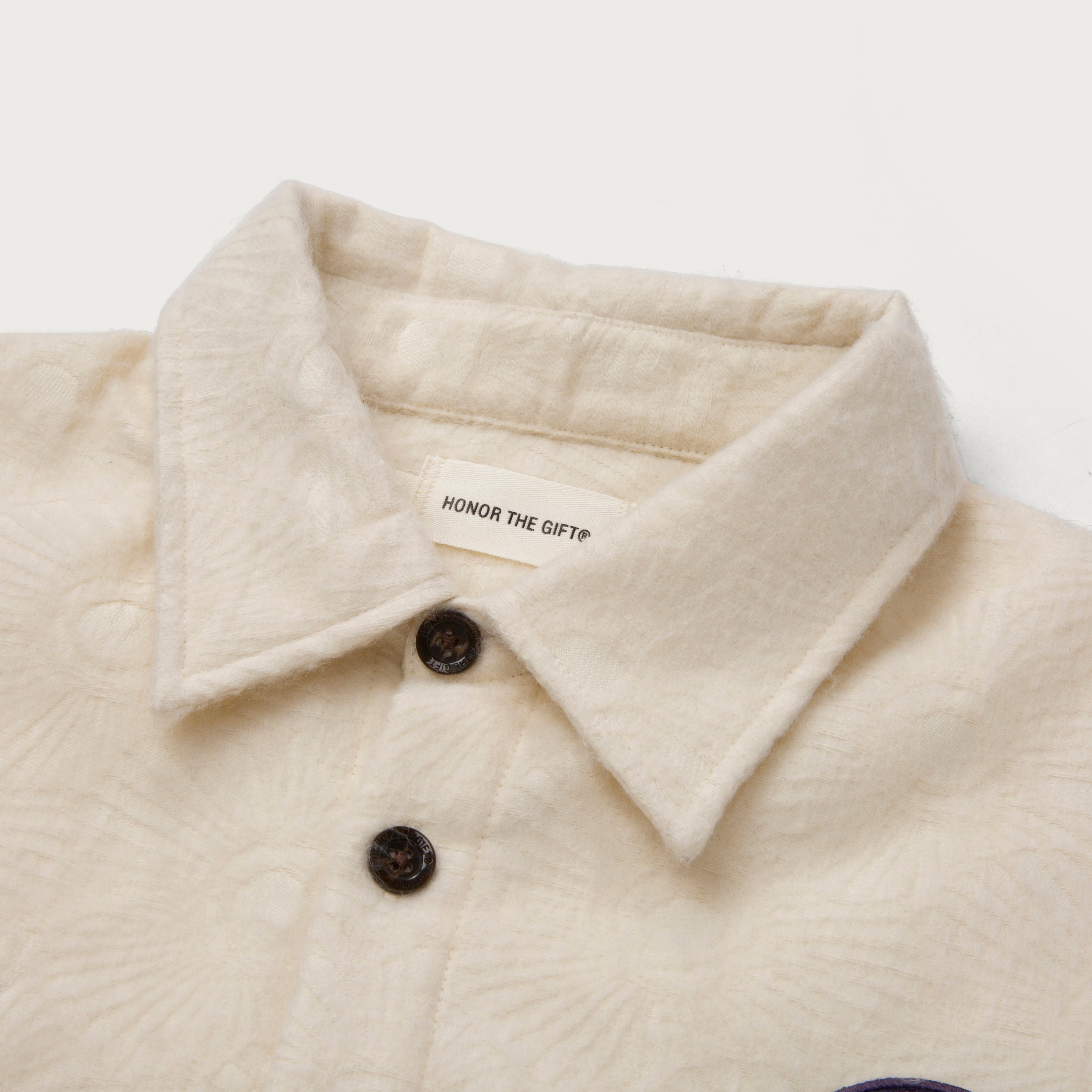 Floral Cover Shirt - Cream