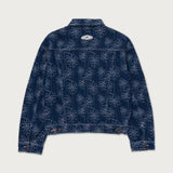 Flower Jacquard Jacket - Indigo