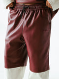 DOUBLE LAYER PANTS | BURGUNDY+WHITE