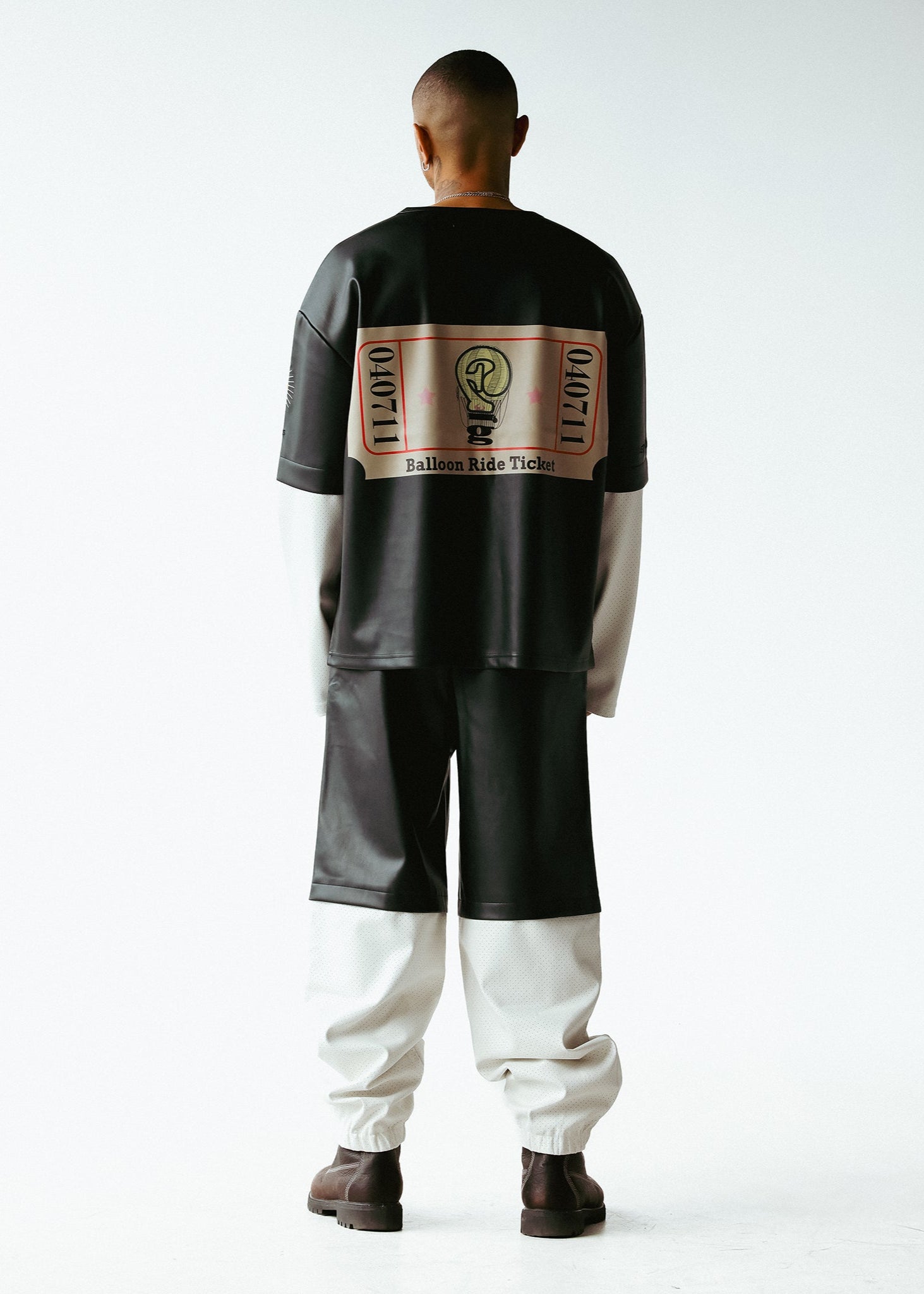 DOUBLE SLEEVE SHIRT | BLACK+WHITE