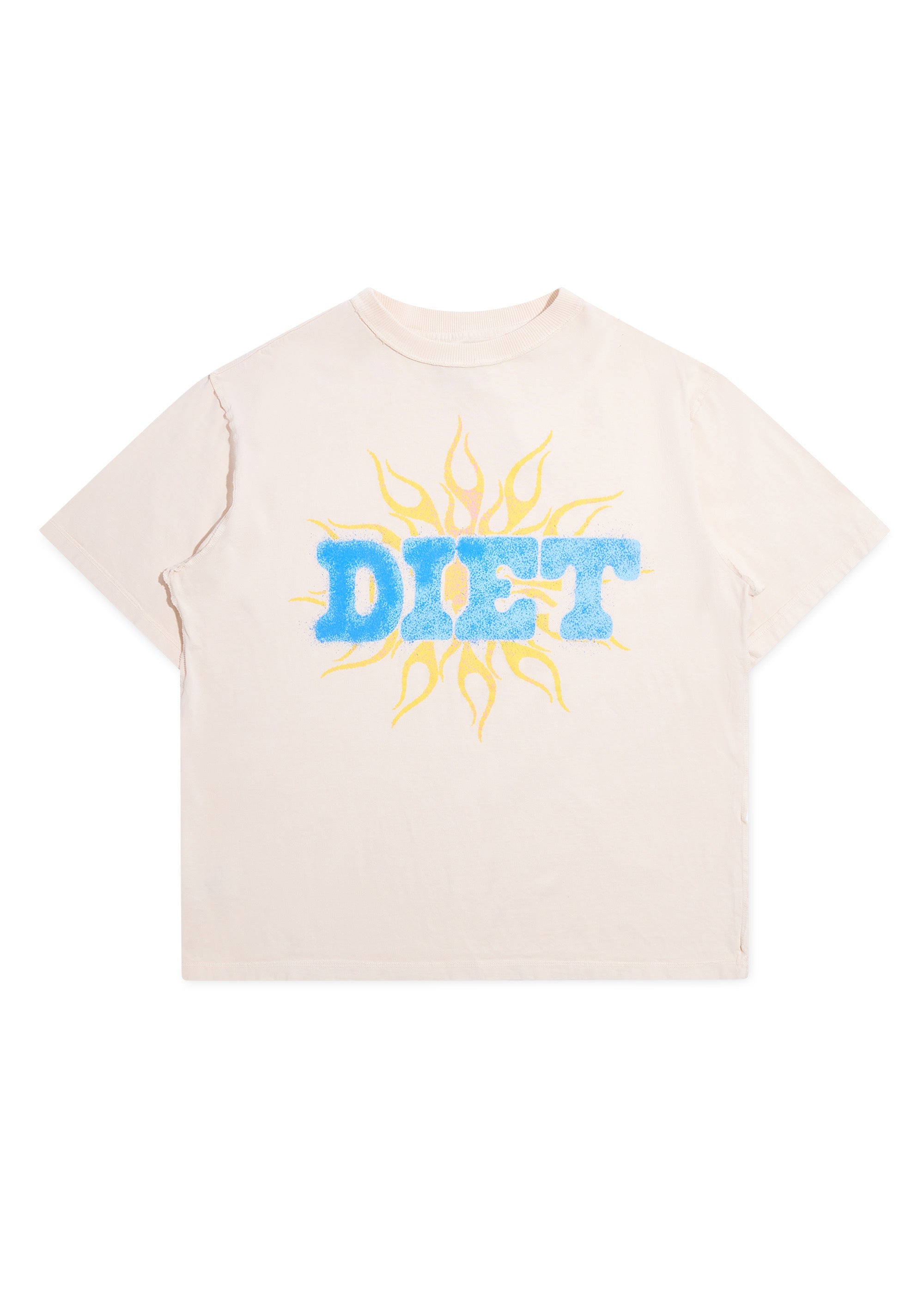 Flame Spray Tee - Cream/Blue