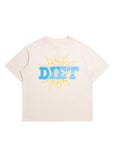 Flame Spray Tee - Cream/Blue