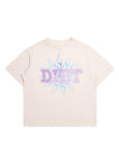 Flame Spray Tee - Cream/Purple