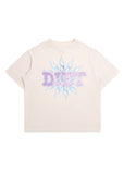 Flame Spray Tee - Cream/Purple