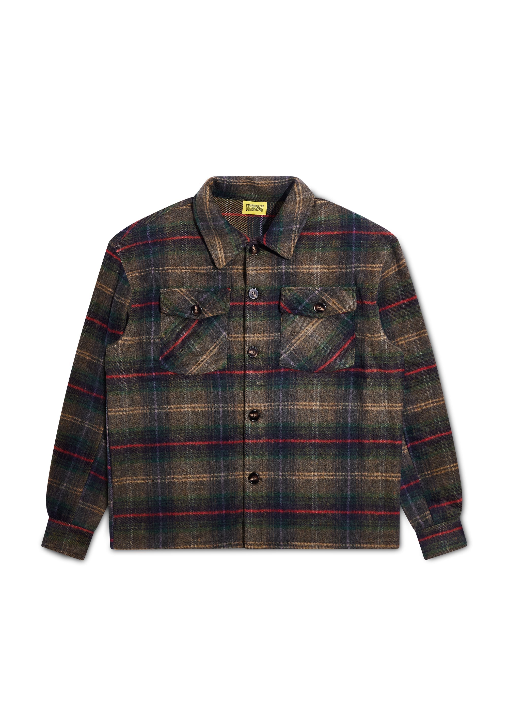 Tank Flannel - Olive/Red