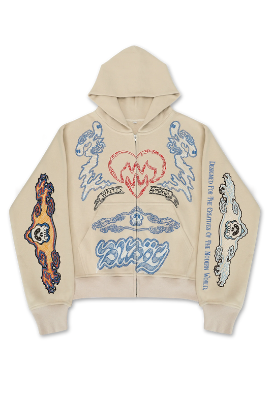 BLU BOY SKETCH ZIP HOODIE