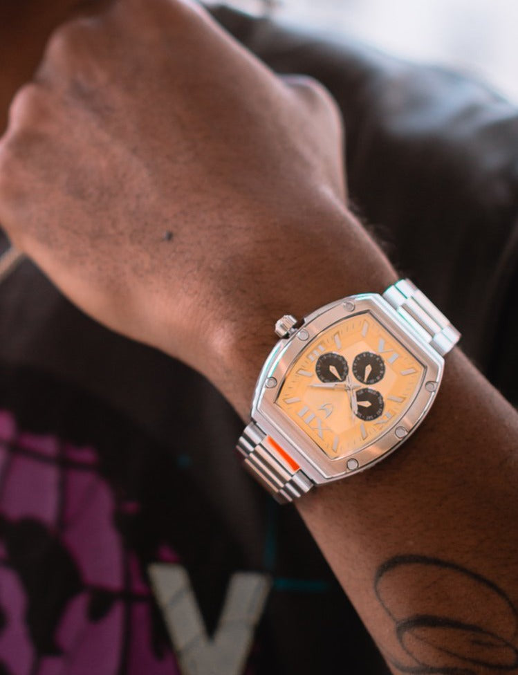 MJ126SS - MAJOR SILVER / GOLD / STEEL BAND