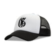 Old English Trucker Cap - Black / White