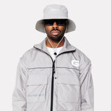 Wide Brim Bucket Hat - Light Grey