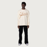 Holiday Script L/S T-Shirt - Bone
