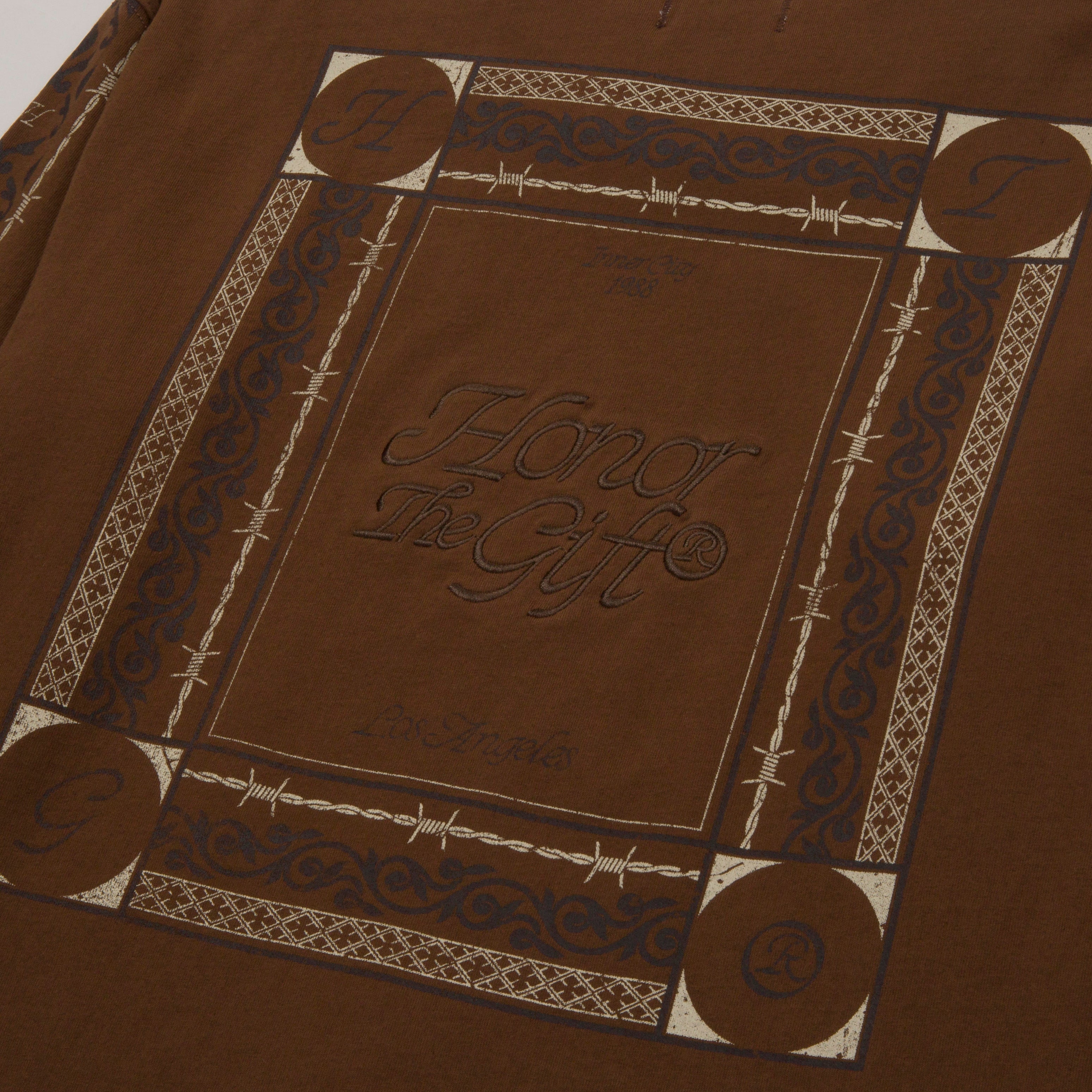 HTG® Pattern L/S T-Shirt - Brown