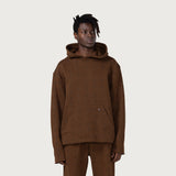 HTG® Raw Edge Hoodie - Brown