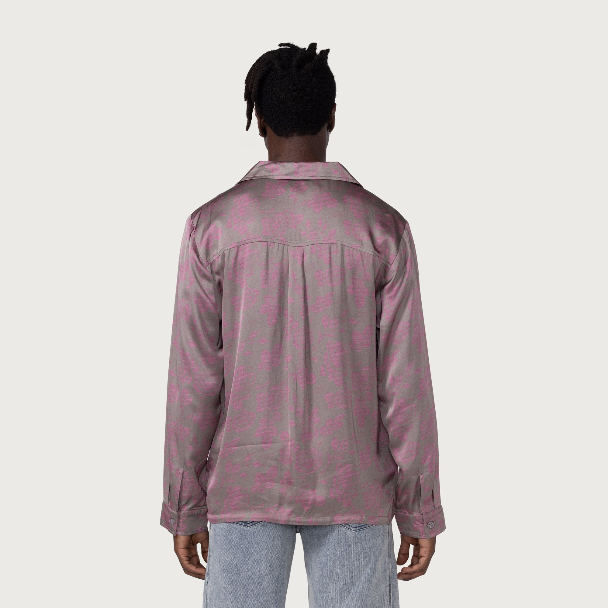 HTG® L/S Pattern Woven Shirt - Grey