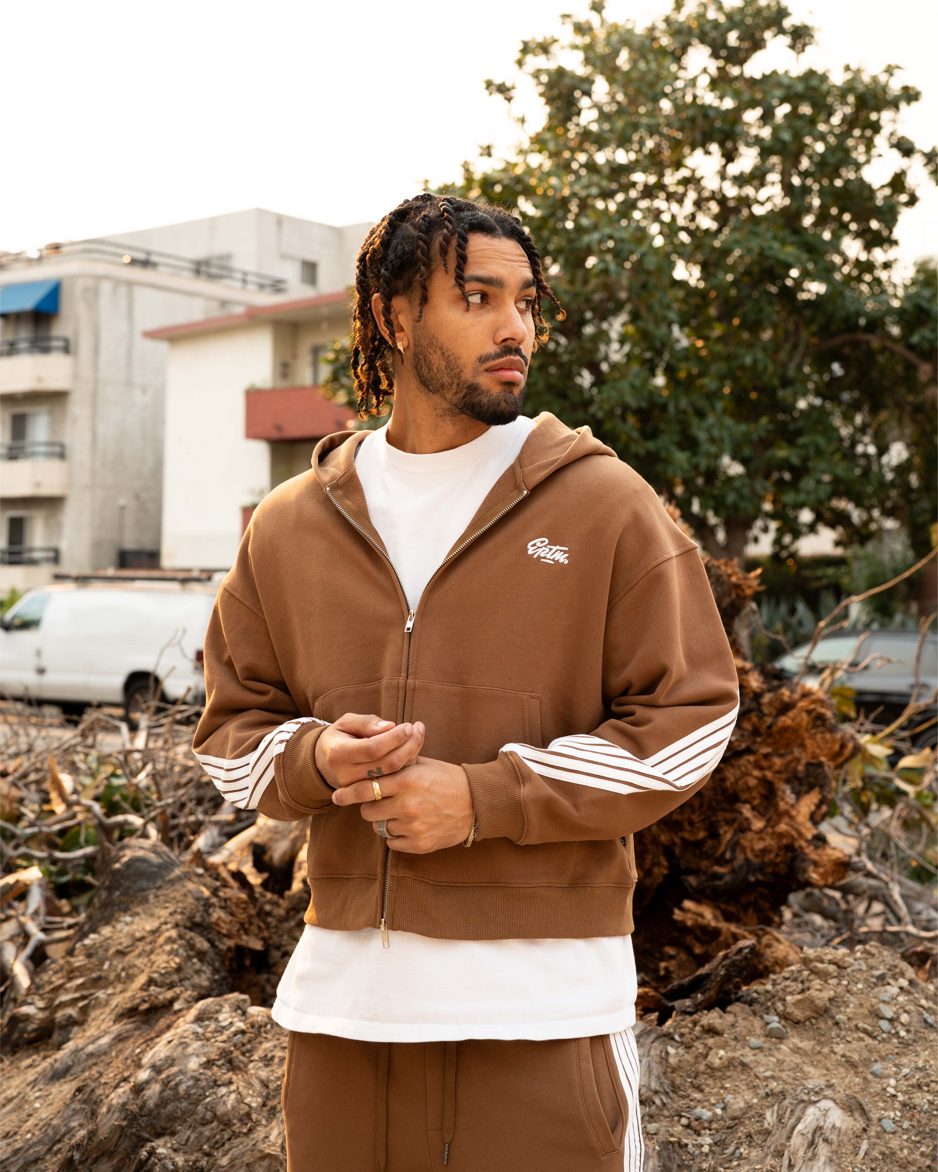 EPTM Highland Zip Up Hoodie - Mocha