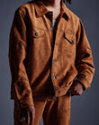 "Dolby" Synth Suede Jacket (Brown)