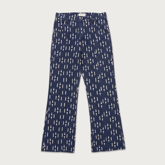 Denim Riding Flare Pant - Navy