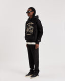 Crane Embroidered Hood