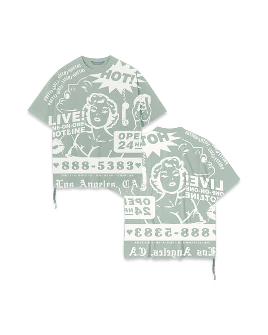 Hot Line Tee (Sage)