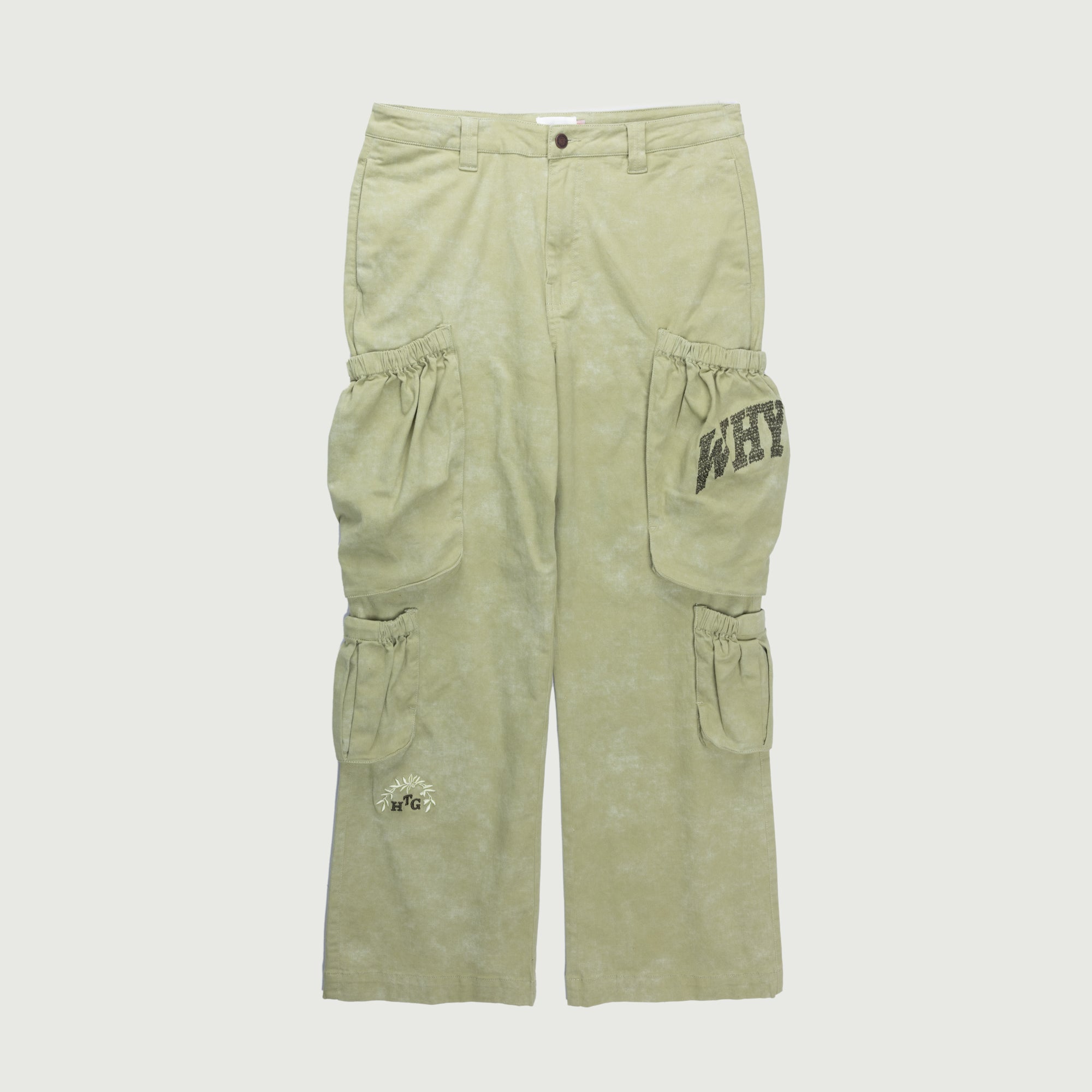 Twill Cargo Wide Leg - Green