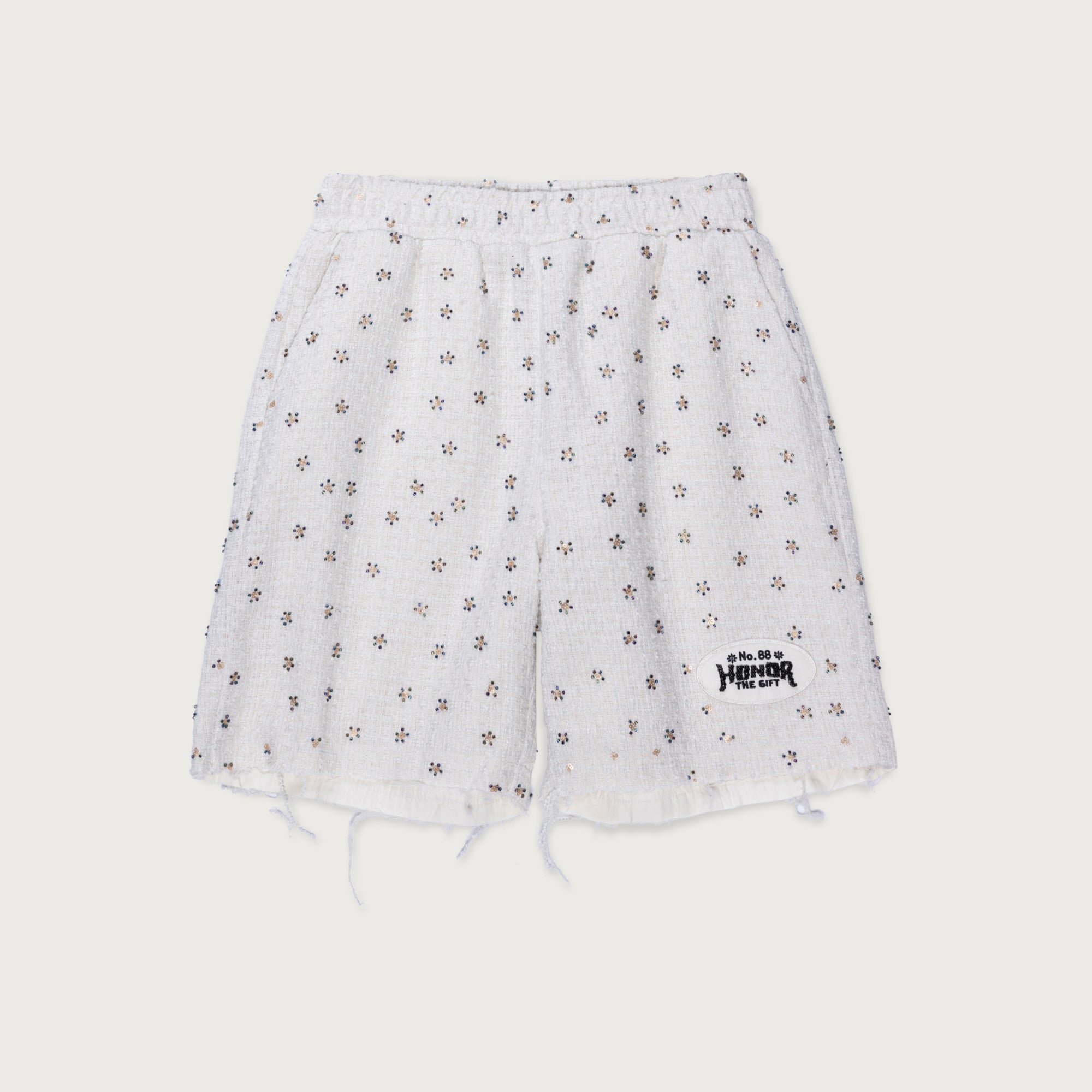 Beaded Shorts - White