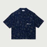 Indigo Floral Camp - Blue