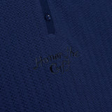 Long Sleeve Knit Polo - Navy