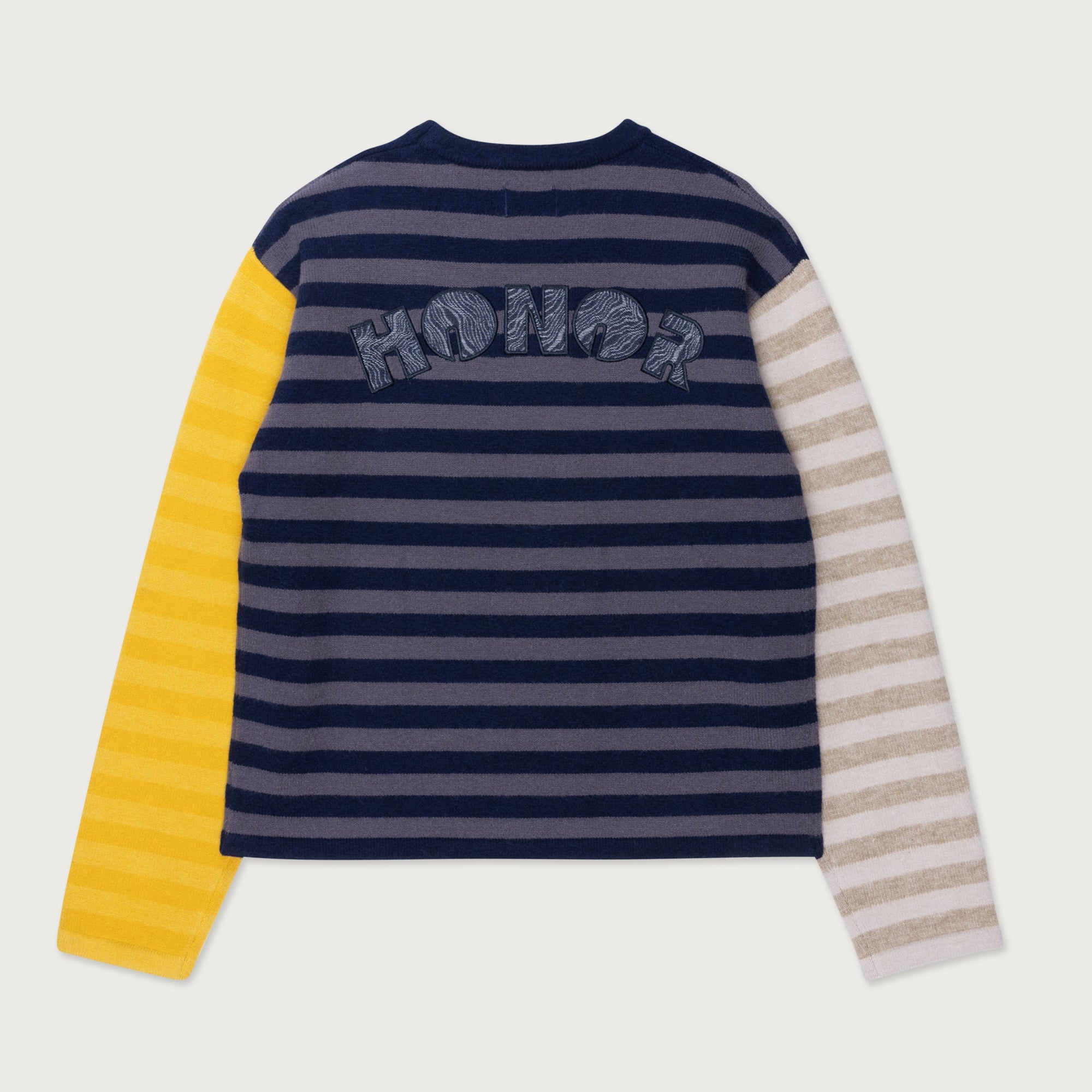 Multi Stripe Crew - Navy