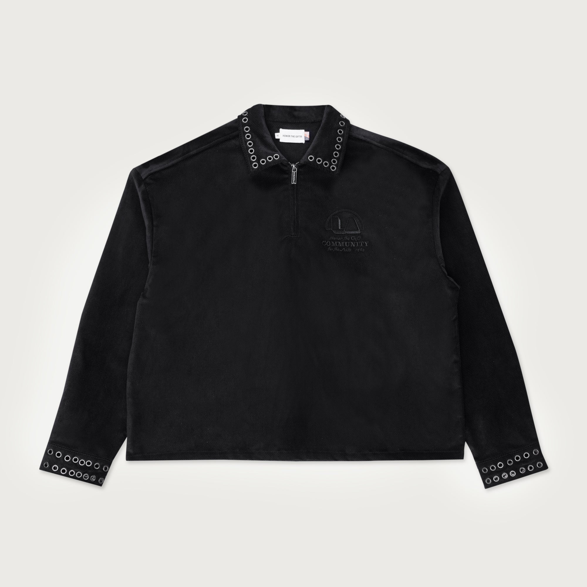 Brushed 1/4 Zip - Black