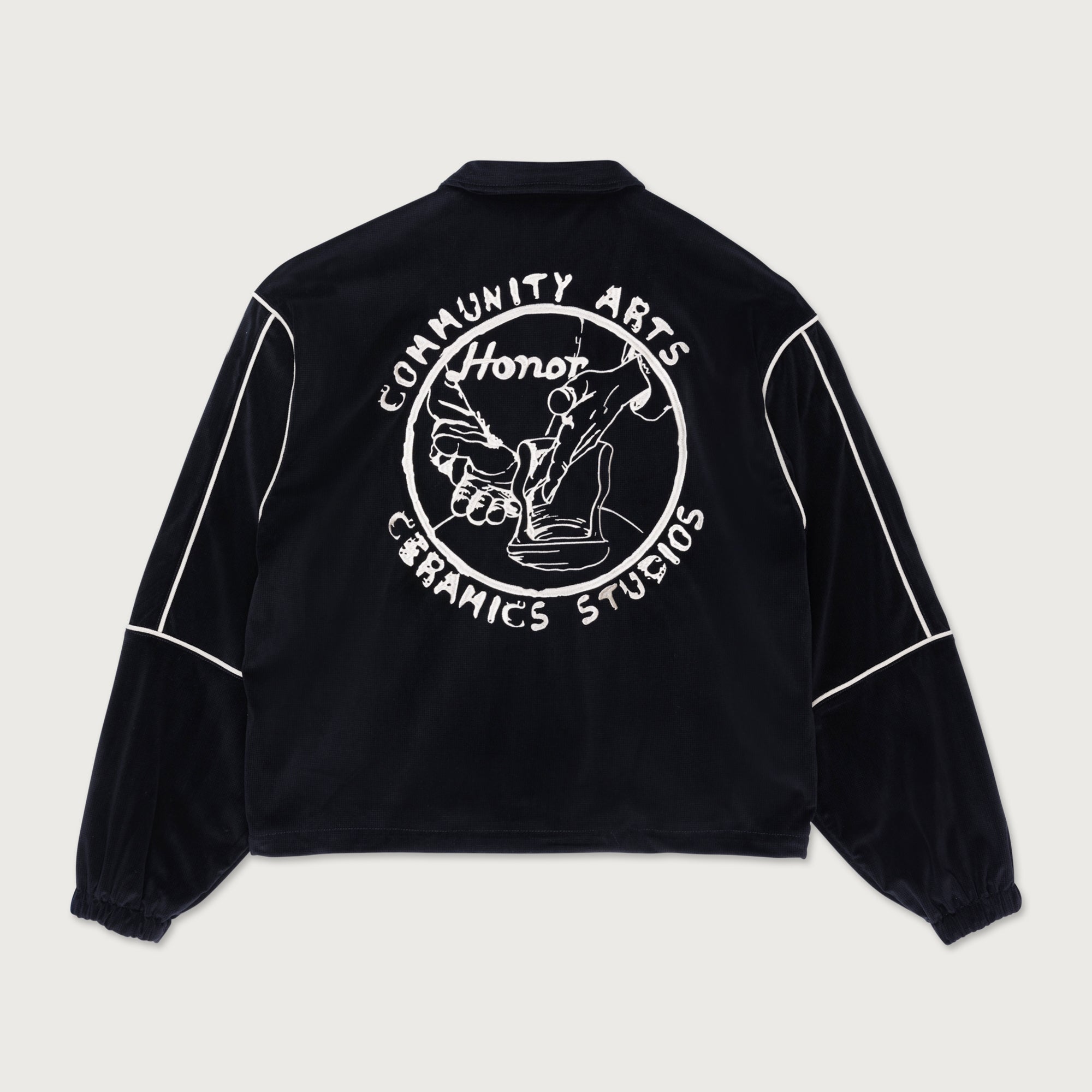 Piping Track Jacket - Black
