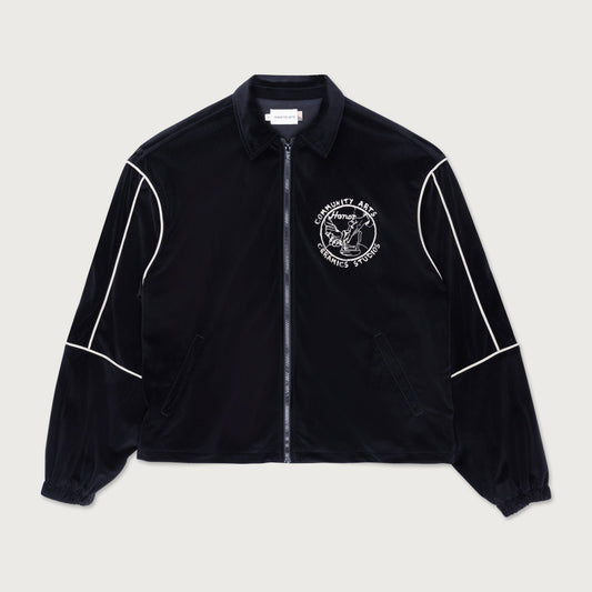 Piping Track Jacket - Black