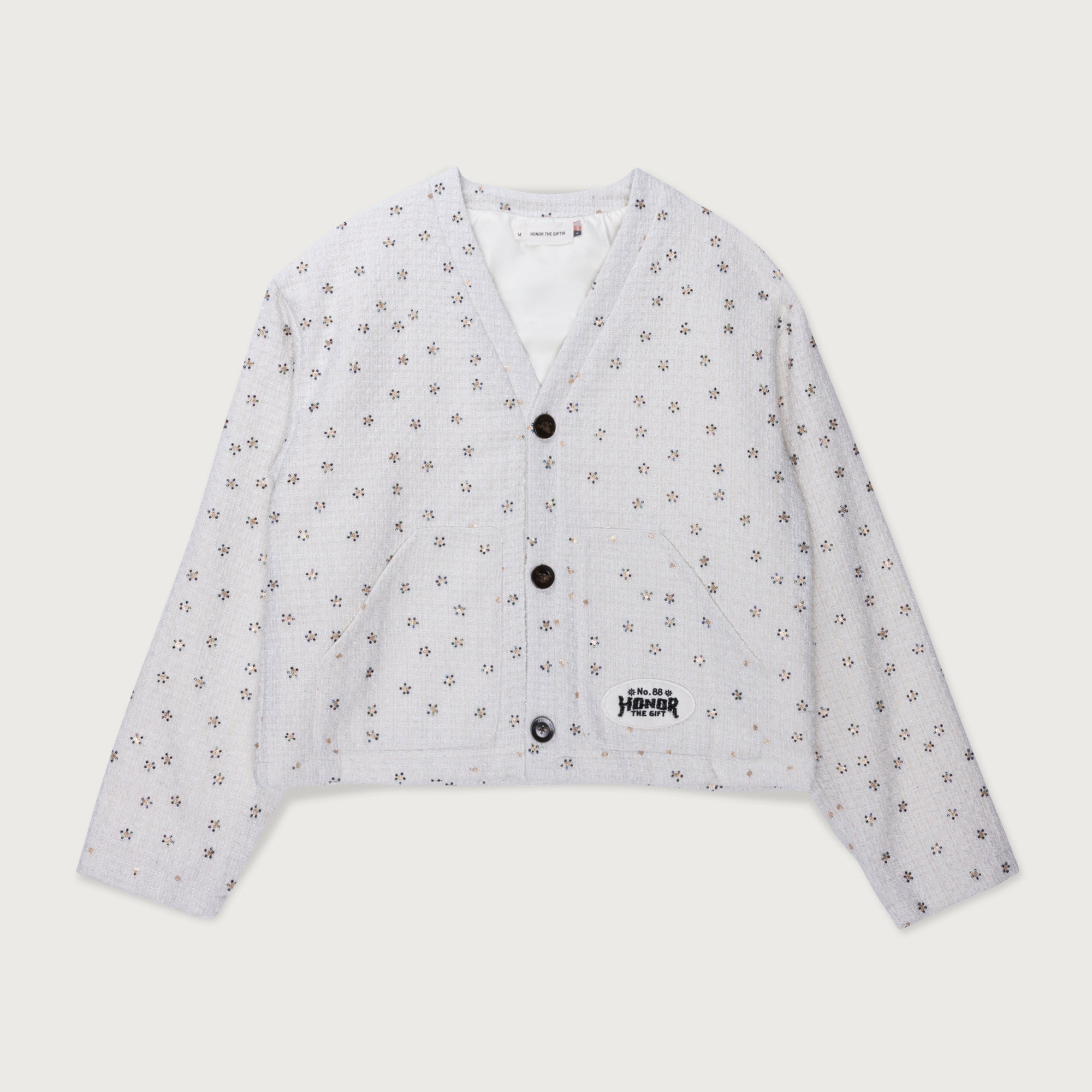 Beaded Cardigan - White