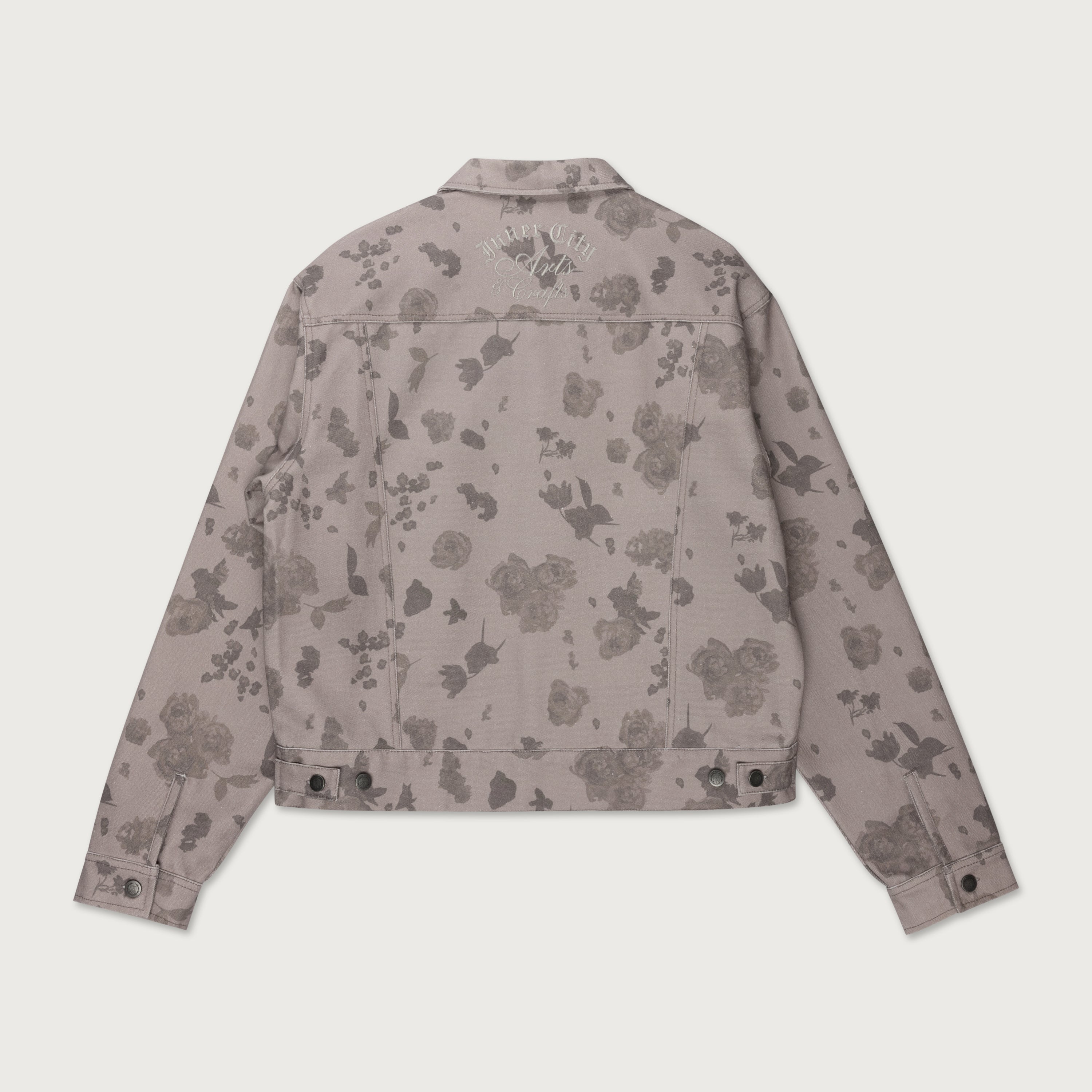 Tonal Floral Jacket - Pebble