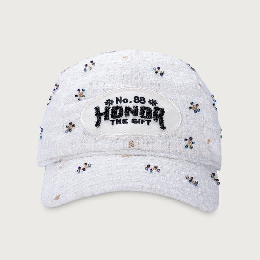 Beaded 6 Panel Cap - Bone