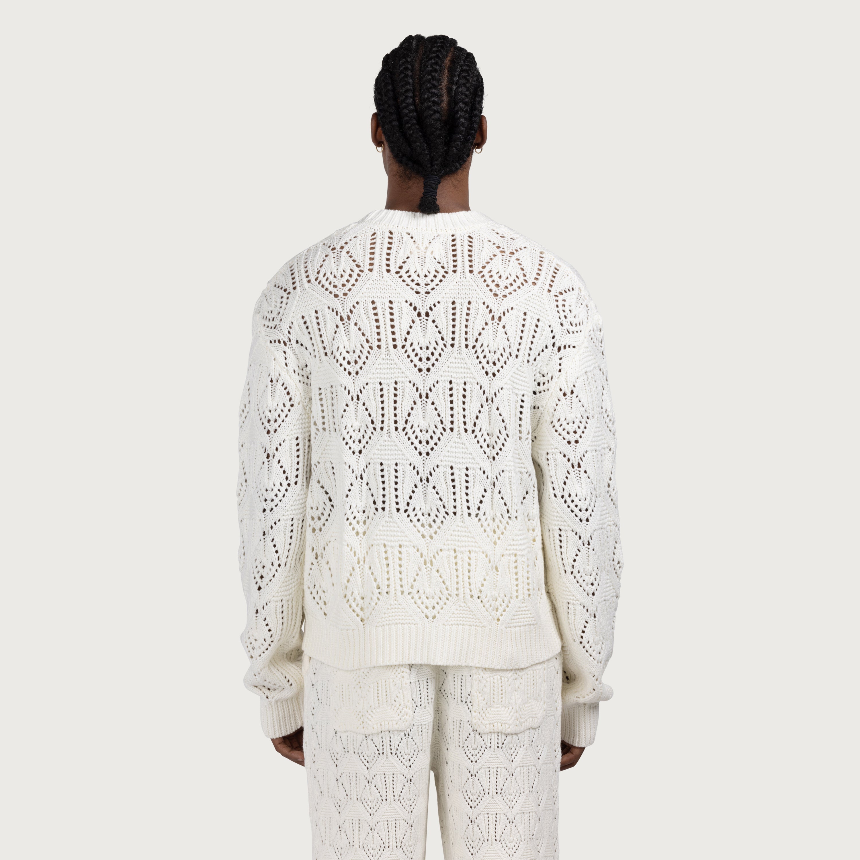 Cable Cardigan - Bone