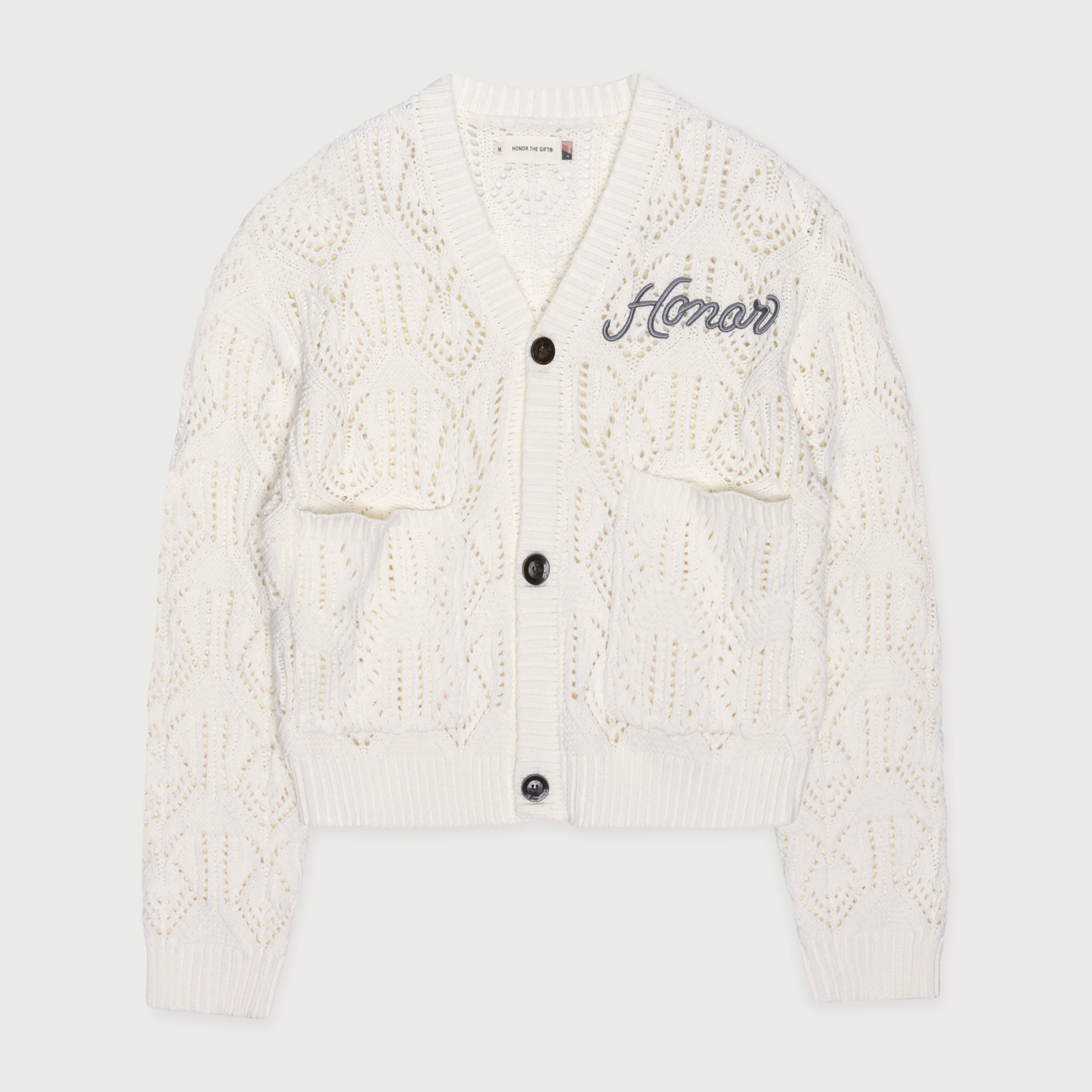 Cable Cardigan - Bone