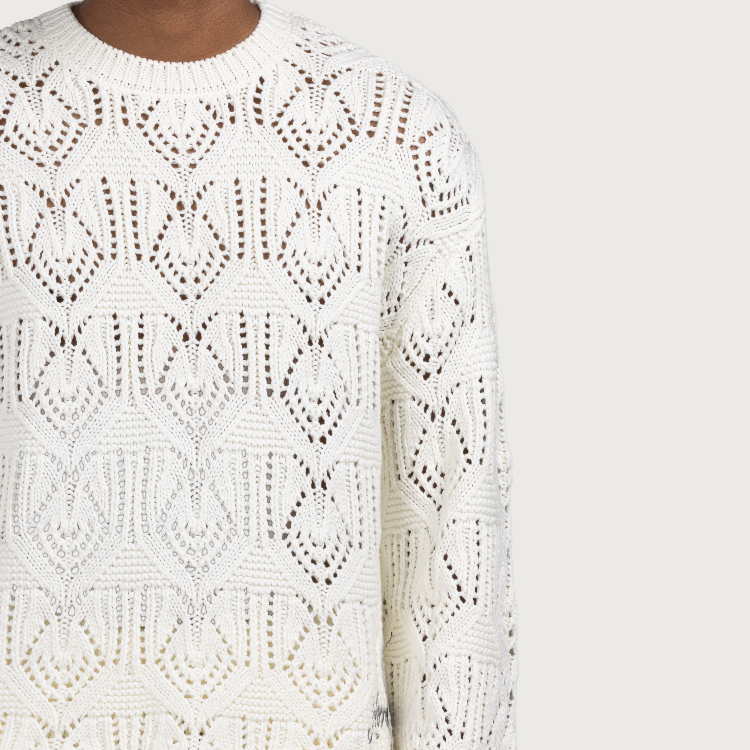 Cable Sweater - Bone