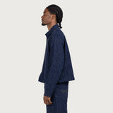 Nep Yarn Chacket - Navy