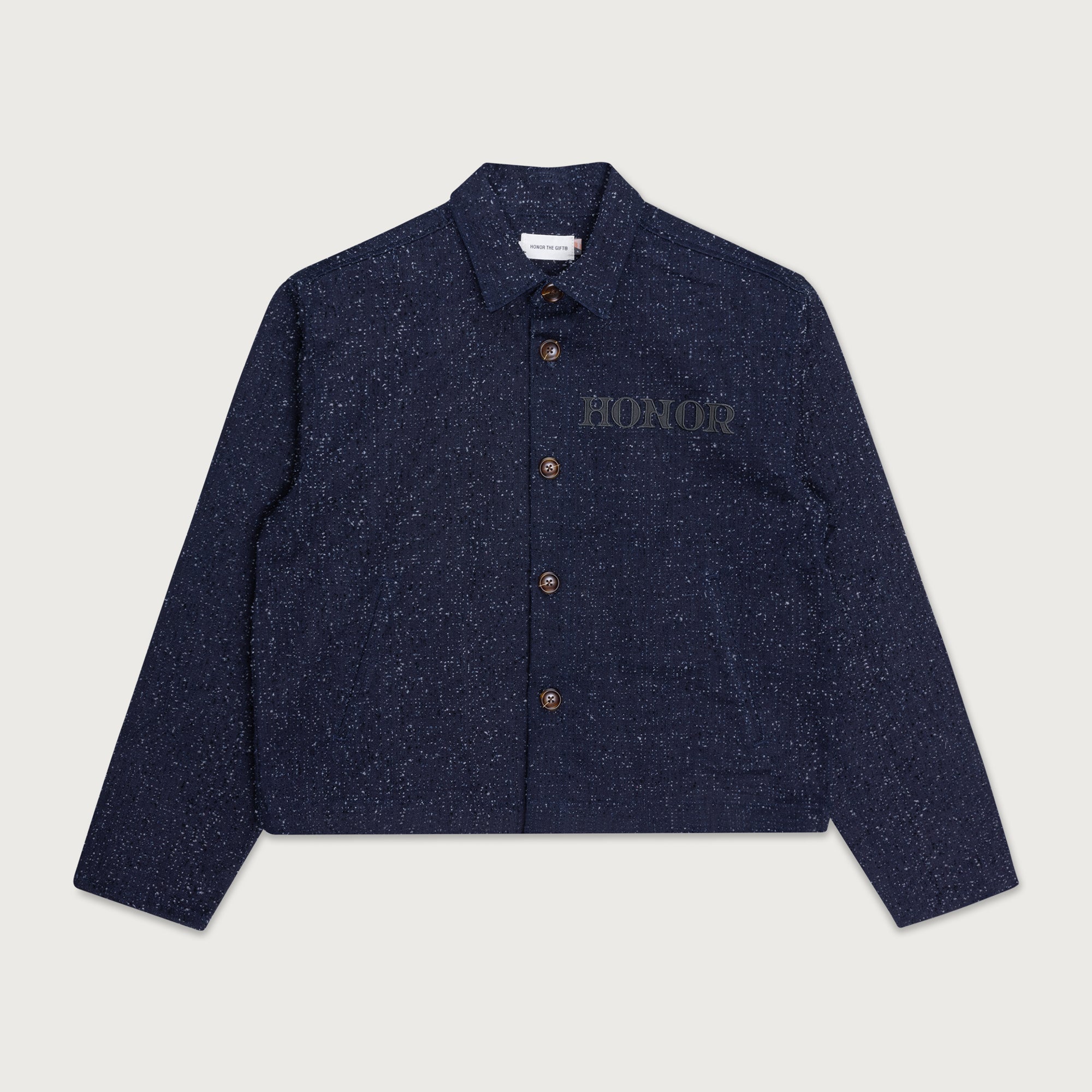 Nep Yarn Chacket - Navy