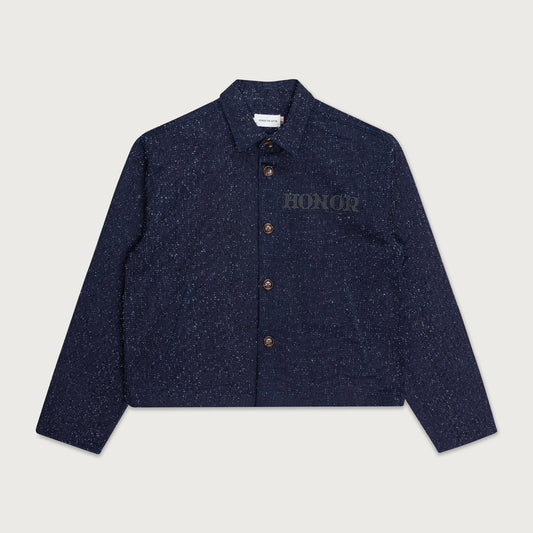 Nep Yarn Chacket - Navy