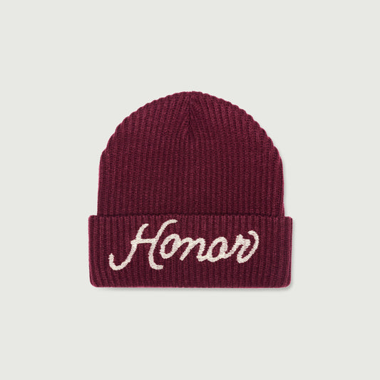 Honor Heavy Knit Beanie - Berry