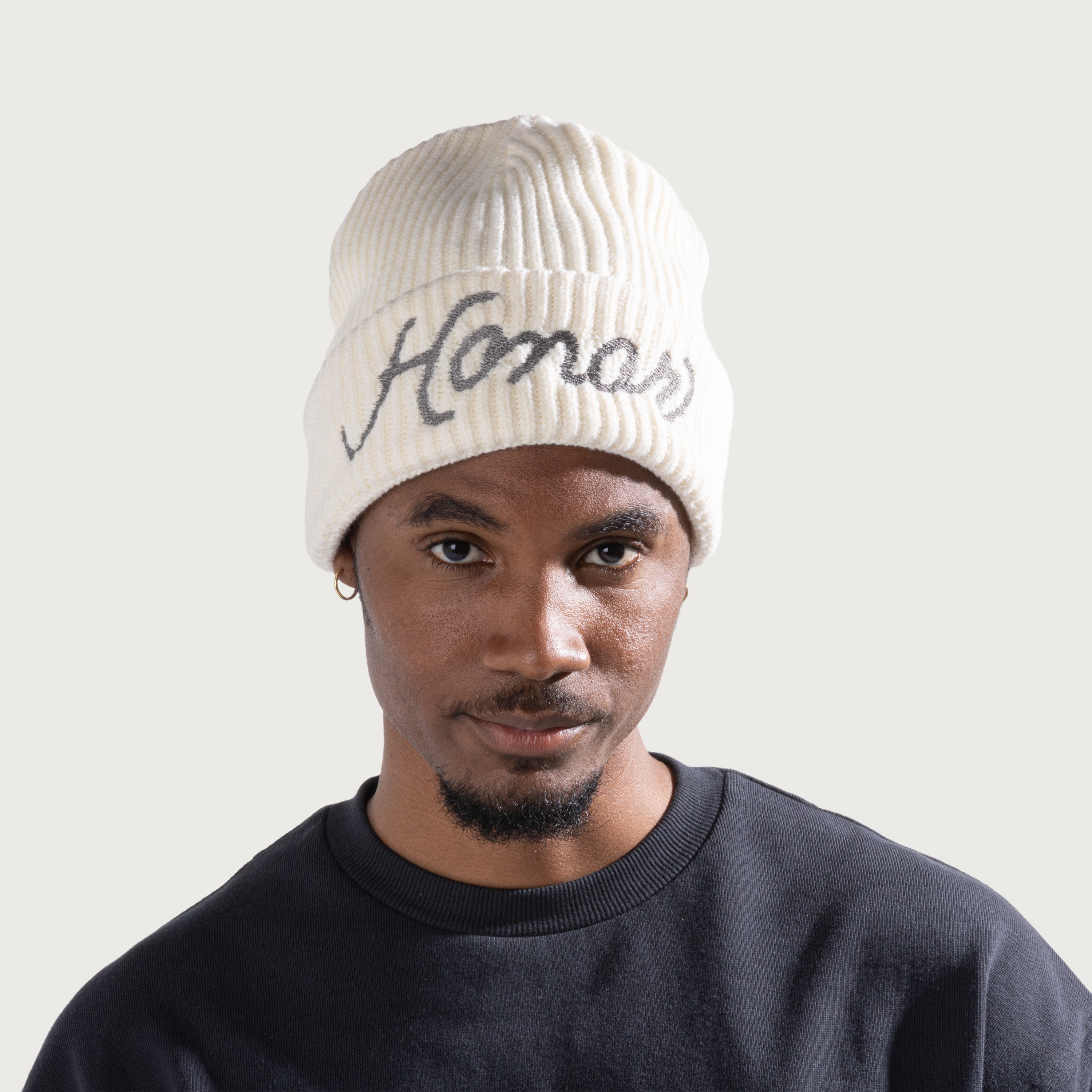 Honor Heavy Knit Beanie - Vintage White