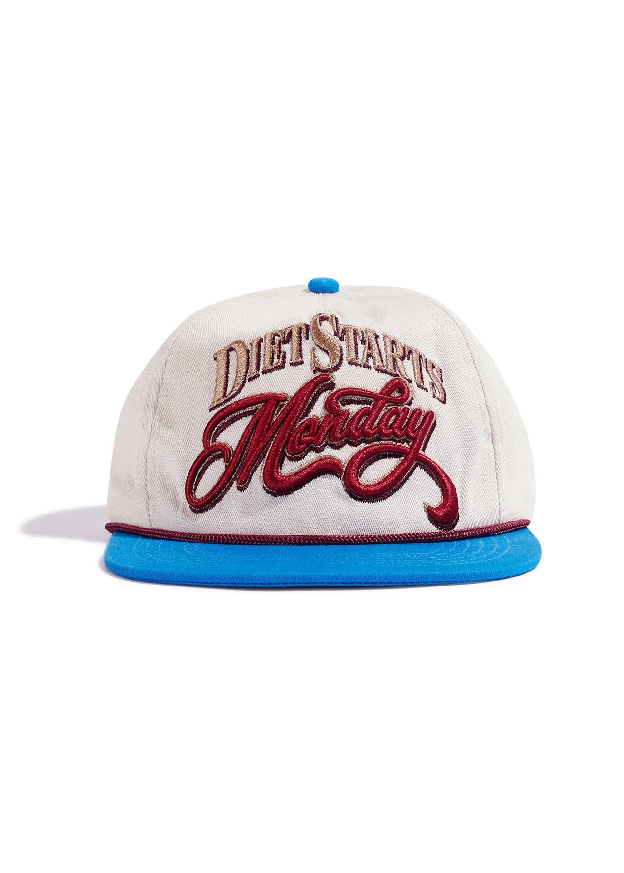 Spellout Hat - White/Blue