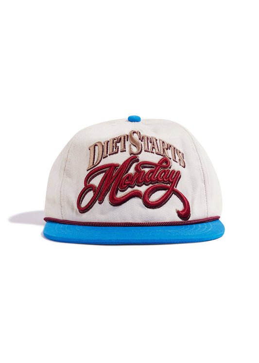 Spellout Hat - White/Blue