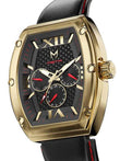 MJ122LB - MAJOR GOLD / BLACK / LEATHER BAND